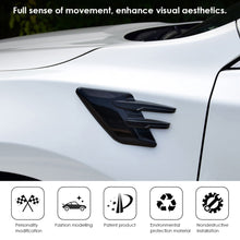 Load image into Gallery viewer, 2Pcs Car Styling 3D Shark Gill Car Side Fake Vent Sticker Car Exterior Air Intake Flow Side Fender Vent Wing Cover Trim Tuning
