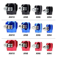 Load image into Gallery viewer, 2Pcs Hose Clamp AN4 AN6 AN8 AN10 Fuel Pipe Clip Oil Water Tube Hose Fittings Finisher Clamps Hex Finishers