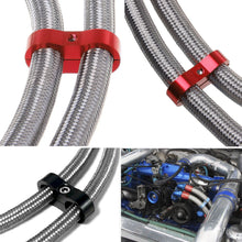 Load image into Gallery viewer, Universal Auto Part AN4 AN6 AN8 AN10 Billet Oil Fuel Water Hose Tube Seprator Divider Clamp Line Pipe Clamp Tubing Bracket Clamp