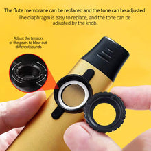 Load image into Gallery viewer, Professional Kazoo Metal Resin Kazu Flute Woodwind Instrument Wood Kazoo Diaphragm Mouth Music Gift Good Companion for Guitar