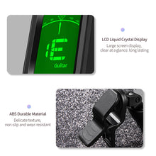 Load image into Gallery viewer, Universal Guitar Tuner Digital LCD Clip-on Equal Temperaments Bass Violin Ukuele Tuner Chromatic 360 Degree Rotatable Sensitive