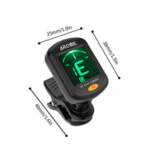 Load image into Gallery viewer, Universal Guitar Tuner Digital LCD Clip-on Equal Temperaments Bass Violin Ukuele Tuner Chromatic 360 Degree Rotatable Sensitive