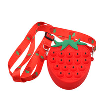 Load image into Gallery viewer, Pop It Sling Bag Unicorn Kids Bag Silicone Bag Strawberry Bag Fidget Bubble Push Stress Relief Toy Bag Kids Girls Cute Storage Bag