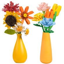 Load image into Gallery viewer, Flower Building Blocks Flower Bouquet 3D Model Toy Grils Ladies Birthday Gifts Rose Creative Room Decorate DIY Toys