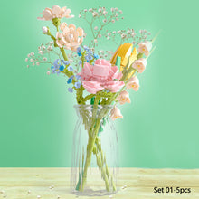 Load image into Gallery viewer, Flower Building Blocks Flower Bouquet 3D Model Toy Grils Ladies Birthday Gifts Rose Creative Room Decorate DIY Toys
