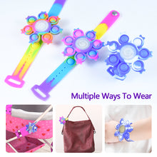 Load image into Gallery viewer, RGB Pop It Fidget Spinner Figets Toys Anti Stress Wristband Light Kids Bracelet Kawaii Push Bubble Kids Christmas Gifts