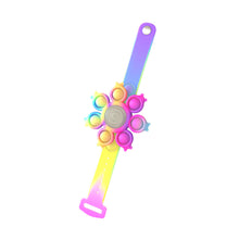 Load image into Gallery viewer, RGB Pop It Fidget Spinner Figets Toys Anti Stress Wristband Light Kids Bracelet Kawaii Push Bubble Kids Christmas Gifts