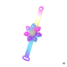 Load image into Gallery viewer, RGB Pop It Fidget Spinner Figets Toys Anti Stress Wristband Light Kids Bracelet Kawaii Push Bubble Kids Christmas Gifts