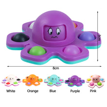 Load image into Gallery viewer, Pop It Stress Relief Silicone Interactive Flip Octopus Change Faces Spinner Push Pops Bubble Spinner Fidget Toys