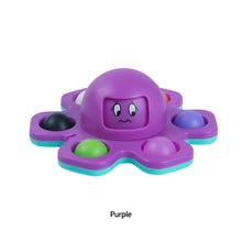 Load image into Gallery viewer, Pop It Stress Relief Silicone Interactive Flip Octopus Change Faces Spinner Push Pops Bubble Spinner Fidget Toys