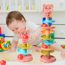 Load image into Gallery viewer, Baby Puzzle Kids Fun Track Turn Around 0-3 Years Old Track Rolling Ball Mental Sliding Ball Tower Early Education Assembling Diy Toys