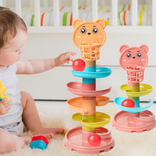 Load image into Gallery viewer, Baby Puzzle Kids Fun Track Turn Around 0-3 Years Old Track Rolling Ball Mental Sliding Ball Tower Early Education Assembling Diy Toys