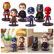 Load image into Gallery viewer, The Avengers Iron Man Batman Spiderman Marvel Justice League Alliance Doll Toys Action Figure Model Cake Decorations Gift for Children