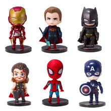 Load image into Gallery viewer, The Avengers Iron Man Batman Spiderman Marvel Justice League Alliance Doll Toys Action Figure Model Cake Decorations Gift for Children