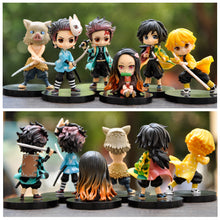 Load image into Gallery viewer, 6PCS Demon Slayer Action Figures Miniatures Figurine Model Kimetsu No Yaiba Mini Tanjirou Nezuko Kyoujurou Giyuu Doll