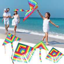 Load image into Gallery viewer, Colorful Rainbow Kite Long Tail Nylon Outdoor Kites Flying Toys For Children Kids Kite Surf