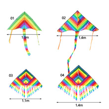 Load image into Gallery viewer, Colorful Rainbow Kite Long Tail Nylon Outdoor Kites Flying Toys For Children Kids Kite Surf