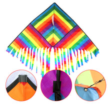 Load image into Gallery viewer, Colorful Rainbow Kite Long Tail Nylon Outdoor Kites Flying Toys For Children Kids Kite Surf