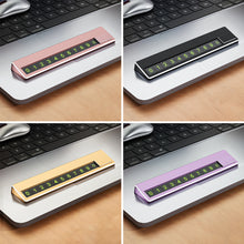 Load image into Gallery viewer, Car Phone Number Card Plate Hidden Switch Plate Number Card Metal Alloy Temporary Parking Card Sticker Styling