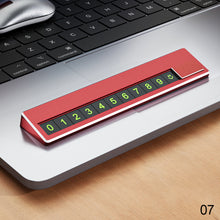 Load image into Gallery viewer, Car Phone Number Card Plate Hidden Switch Plate Number Card Metal Alloy Temporary Parking Card Sticker Styling