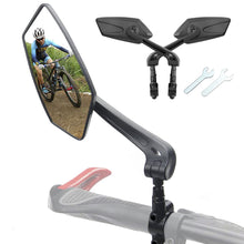 Load image into Gallery viewer, 360-degree Adjustable MTB Bicycle Handlebars Rearview Mirror HD Flat Reflector Clear Vision Cycling Left Right Back Sight Mirror