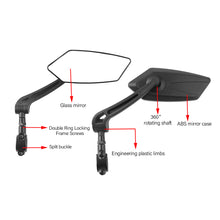 Load image into Gallery viewer, 360-degree Adjustable MTB Bicycle Handlebars Rearview Mirror HD Flat Reflector Clear Vision Cycling Left Right Back Sight Mirror
