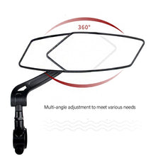 Load image into Gallery viewer, 360-degree Adjustable MTB Bicycle Handlebars Rearview Mirror HD Flat Reflector Clear Vision Cycling Left Right Back Sight Mirror