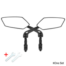 Load image into Gallery viewer, 360-degree Adjustable MTB Bicycle Handlebars Rearview Mirror HD Flat Reflector Clear Vision Cycling Left Right Back Sight Mirror