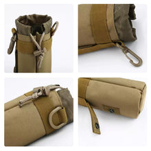 Load image into Gallery viewer, Tactical Hunting Water Bottle Bag Molle Kettle Pouch Holder Camping Cycling Bottle Bag Drawstring Pouch Bag