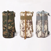 Load image into Gallery viewer, Tactical Hunting Water Bottle Bag Molle Kettle Pouch Holder Camping Cycling Bottle Bag Drawstring Pouch Bag