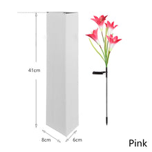 Load image into Gallery viewer, Lily Flowers Solar Light LED Fireworks Lamp Solar Powered Waterproof Outdoor Garden Light Lawn Automatic Lamp
