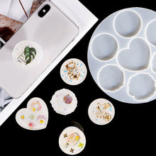 Load image into Gallery viewer, DIY Epoxy Phone Stand Silicone Mold Resin Heart Phone Holder Mould Irregular Marble Decor Resin Silica Mold