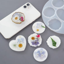 Load image into Gallery viewer, DIY Epoxy Phone Stand Silicone Mold Resin Heart Phone Holder Mould Irregular Marble Decor Resin Silica Mold