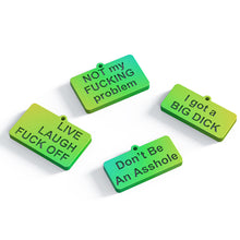 Load image into Gallery viewer, DIY English Dirty Word Keychain Pendant Silicone Mold Epoxy Resin Hanging Pendant Craft Moulds Mirror Effect Jewelry Necklace Pendant Silica Mold
