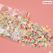 Load image into Gallery viewer, 1000pcs Polymer Clay Slices Epoxy Fillings DIY Resin Craft Nail Art Decoration Material Accessories Flower Cartoon Animal Filling