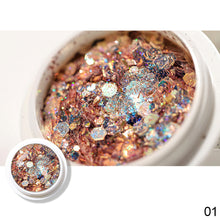 Load image into Gallery viewer, Epoxy Sequin Glitter Kit Iridescent Mermaid Sequin Kit Mix Gradient Laser Glitter Sequin Powder Iridescent Flakes