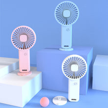 Load image into Gallery viewer, Portable USB Chargeable Mini Fan Handheld Fans with Base Summer Outdoor Portable Hand Hold Fan with Phone Holder