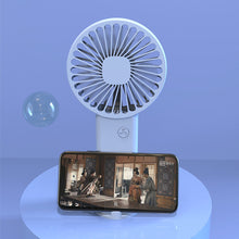 Load image into Gallery viewer, Portable USB Chargeable Mini Fan Handheld Fans with Base Summer Outdoor Portable Hand Hold Fan with Phone Holder