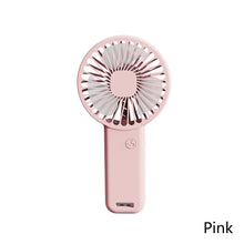 Load image into Gallery viewer, Portable USB Chargeable Mini Fan Handheld Fans with Base Summer Outdoor Portable Hand Hold Fan with Phone Holder