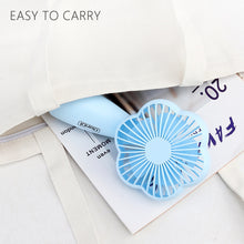 Load image into Gallery viewer, Portable USB Chargeable Mini Fan Handheld Fans with LED Light Summer Electric Fan Outdoor Indoor Desktop Fan