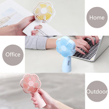 Load image into Gallery viewer, Portable USB Chargeable Mini Fan Handheld Fans with LED Light Summer Electric Fan Outdoor Indoor Desktop Fan