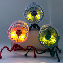 Load image into Gallery viewer, USB Chargeable Fan Baby Stroller Bed Fan Mute Retractable Fan with Clip Variable Portable Octopus Mini Fan Office Desktop Fan