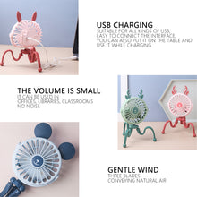 Load image into Gallery viewer, USB Chargeable Fan Baby Stroller Bed Fan Mute Retractable Fan with Clip Variable Portable Octopus Mini Fan Office Desktop Fan