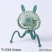 Load image into Gallery viewer, USB Chargeable Fan Baby Stroller Bed Fan Mute Retractable Fan with Clip Variable Portable Octopus Mini Fan Office Desktop Fan