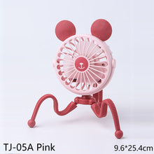 Load image into Gallery viewer, USB Chargeable Fan Baby Stroller Bed Fan Mute Retractable Fan with Clip Variable Portable Octopus Mini Fan Office Desktop Fan