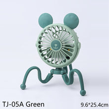 Load image into Gallery viewer, USB Chargeable Fan Baby Stroller Bed Fan Mute Retractable Fan with Clip Variable Portable Octopus Mini Fan Office Desktop Fan