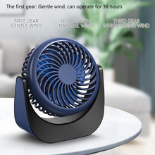 Load image into Gallery viewer, USB Chargeable Fan Mute 360 Degree Rotation Desktop Mini Fan Portable 2000mAh Electric Fan Students School Fan Offfice Fan