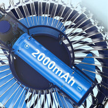 Load image into Gallery viewer, USB Chargeable Fan Mute 360 Degree Rotation Desktop Mini Fan Portable 2000mAh Electric Fan Students School Fan Offfice Fan
