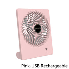 Load image into Gallery viewer, USB Chargeable Fan Mute Ultra Thin Desktop Mini Fan Portable Outdoor Indoor Electric Fan Offfice Fan School Students Fan