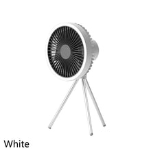 Load image into Gallery viewer, Multifunction Eletric Fan Appliance USB Chargeable Tripod Stand Desk Fan with Night Light Outdoor Camping Ceiling Fan